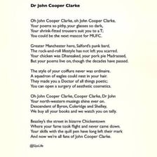 Poet writing a tribute poem