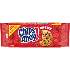 A package of Chips Ahoy! chocolate chip cookies.