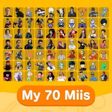 Lineup of customizable Nintendo Mii avatars.
