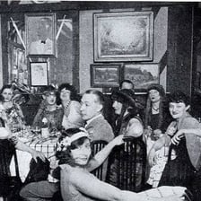 A lively social scene depicting the 1920s