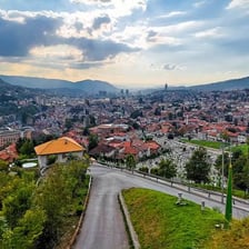 Panoramic view of Sarajevo in Bosnia