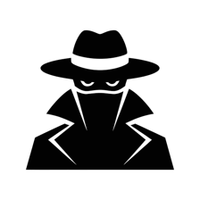 A silhouetted undercover agent.