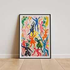 A dancer captured in an energetic, expressive pose.
