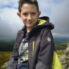 A young boy outdoors.