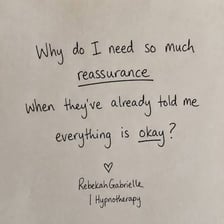 One person reassuring another that everything is okay.