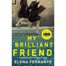 Books by Elena Ferrante, including My Brilliant Friend.