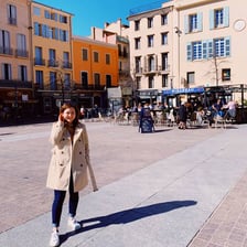A view of streets in Perpignan, France