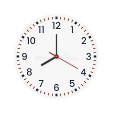 A clock illustrating a second as a unit of time