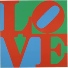 Robert Indiana’s iconic LOVE sculpture with red letters