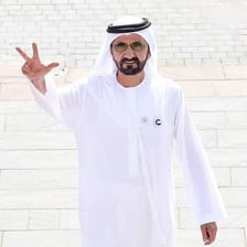 A formal portrait of a ruler from the United Arab Emirates