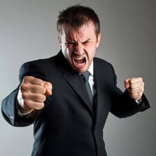 A person with a visibly mean expression.