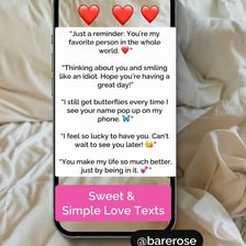 A smartphone displaying a private text-message conversation.