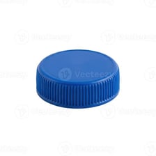 A cap serving as a lid on a bottle.
