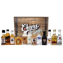 An assortment of bottled distilled alcoholic drinks