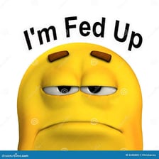 A visibly frustrated person showing exasperation.