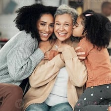 Grandmother pictured with her adult daughter