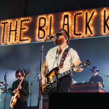 The rock duo The Black Keys performing onstage