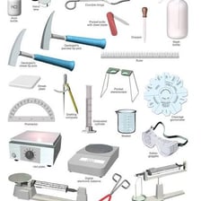 Field equipment used for ecological and geological research.