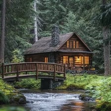A quiet cabin surrounded by nature