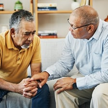 Person paying close attention while someone gives advice.