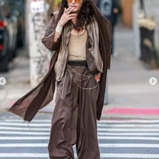 An intentionally outdated or unfashionable outfit