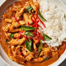 A bowl of Thai panang curry
