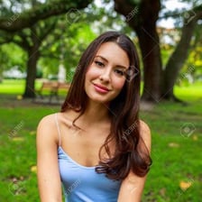 A portrait of a young woman.