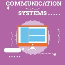 A simple illustration representing internet and intercom communication.