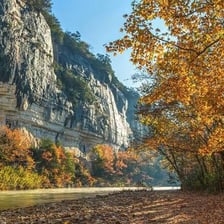 A scenic Arkansas landscape in the Ozark Mountains