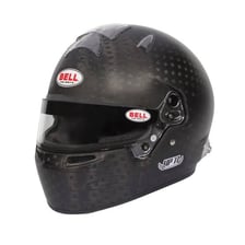 A protective helmet used by an auto racer.
