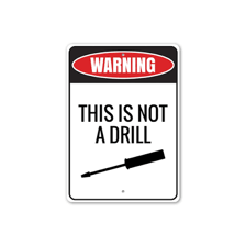 An emergency announcement indicating that the situation is not a drill.