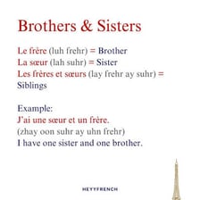 The French word “frère” shown in a language-learning context.