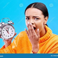 A person making a startled expression