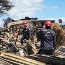 FEMA personnel working at an emergency response site.
