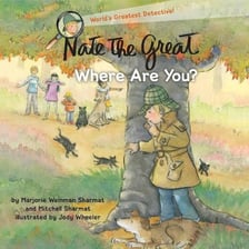 A children's book cover featuring Nate the Great as a young detective.