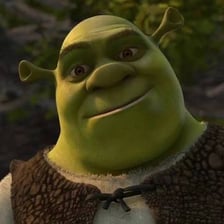 The green ogre character Shrek.