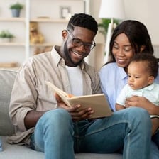 A family spending time together in a comfortable home.