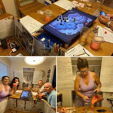 A group of friends playing Dungeons & Dragons around a table