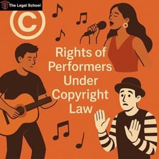 A songwriter performing with music-rights documentation nearby