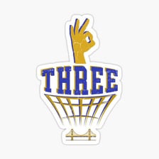 A basketball player attempting a long three-point shot near the center-court logo