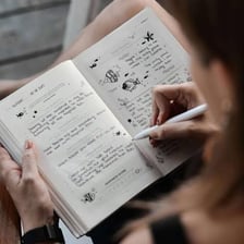 Journal page representing a person’s beliefs and convictions.