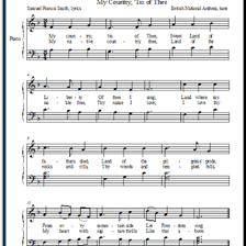 Historic sheet music for “My Country, ’Tis of Thee”