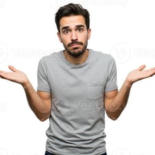 A person making a gesture that suggests uncertainty