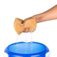 Water being applied to a sponge