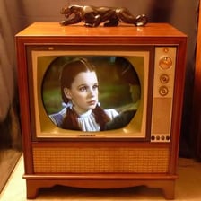 A vintage RCA color television set.