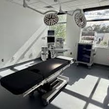 A modern hospital operating room prepared for surgery