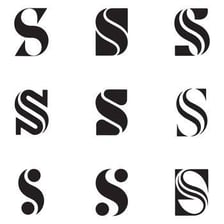 A large letter S displayed as a typographic symbol