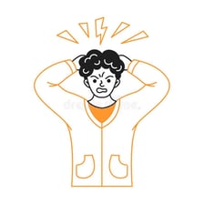 A person visibly holding back strong emotions.