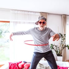 A person taking an unusual action instead of following a familiar routine.