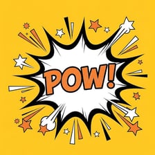 A comic-book impact graphic featuring a large POW sound effect.